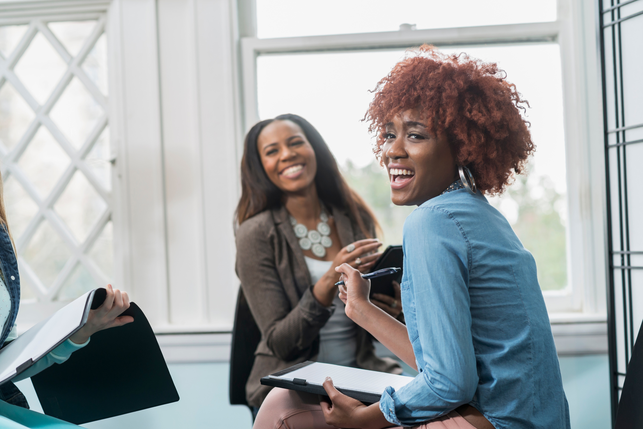 African American women in a business meeting